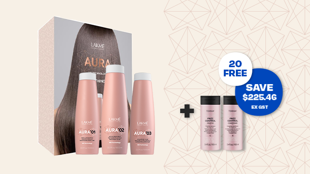 Focus Deal - Lakmé Aura Smoothing Kit plus 20 Frizz Control minis FREE.